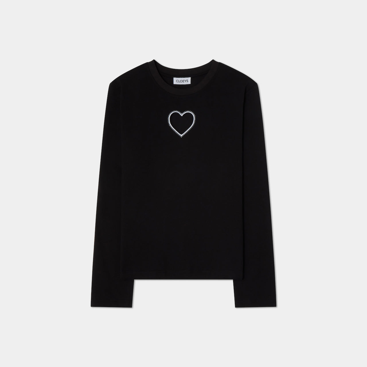 Heart Long Sleeve T-shirt Black – Cloeys.se