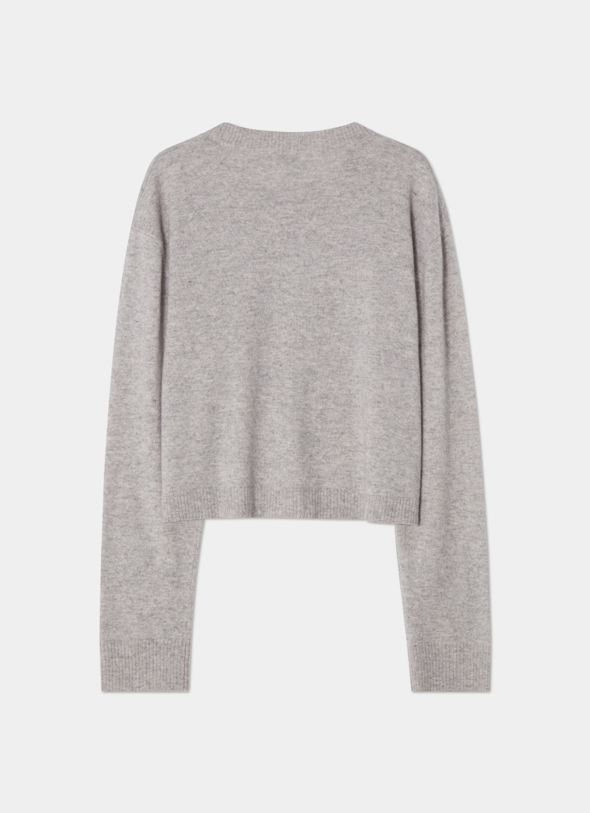 Intarsia-patch-cardigan-grey