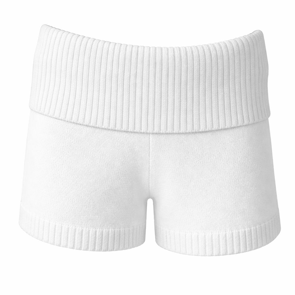 Cotton colourblock shorts White