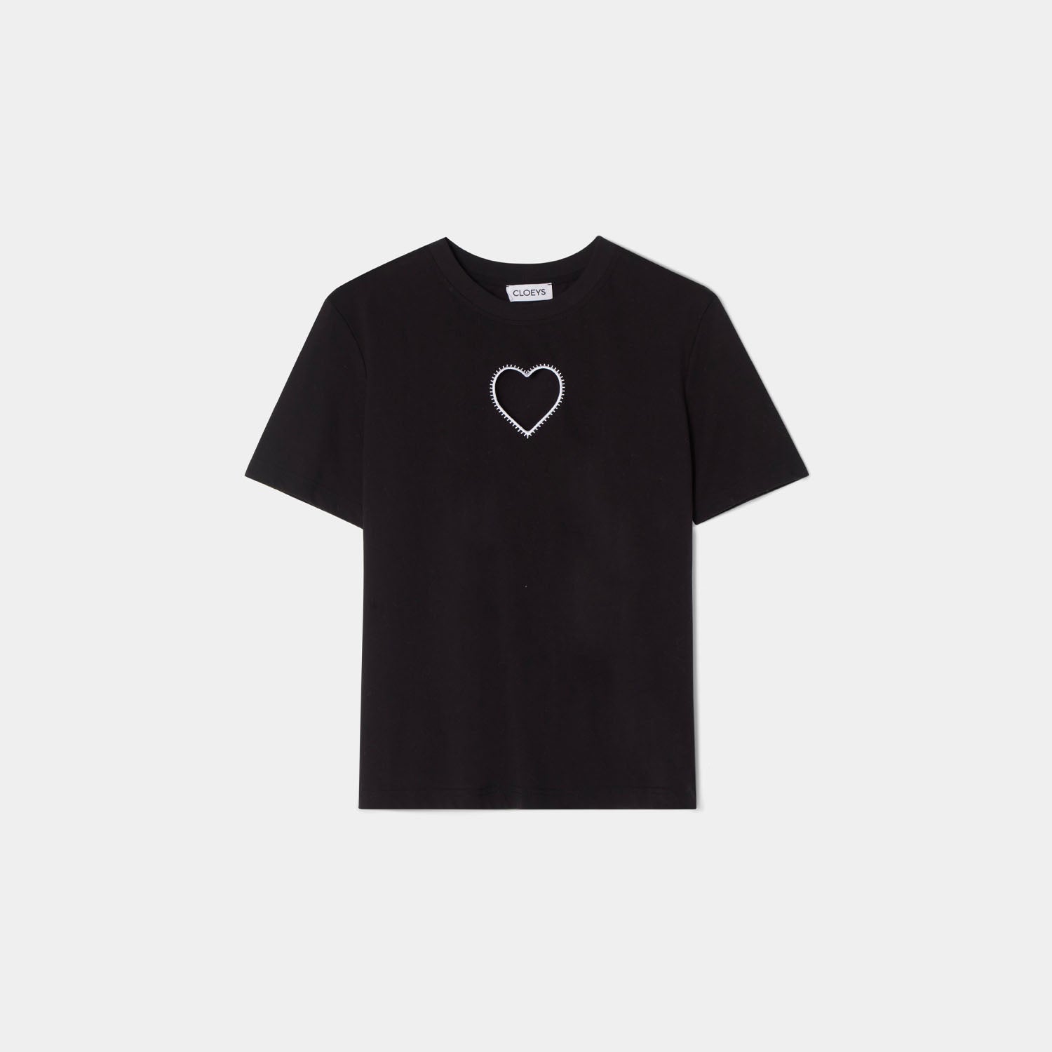 Heart T-shirt Black – Cloeys.se