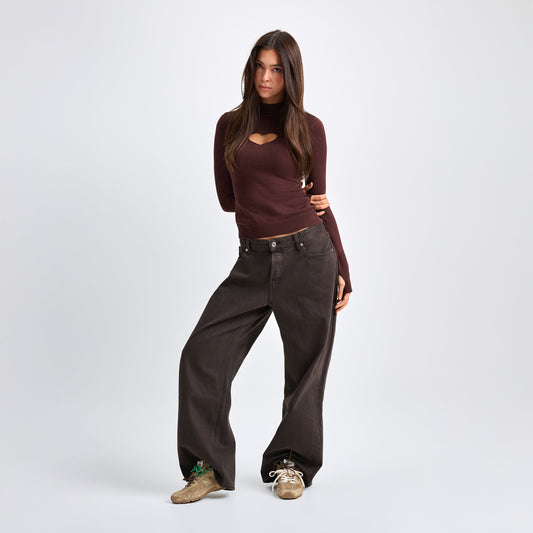 Heart sweater Brown