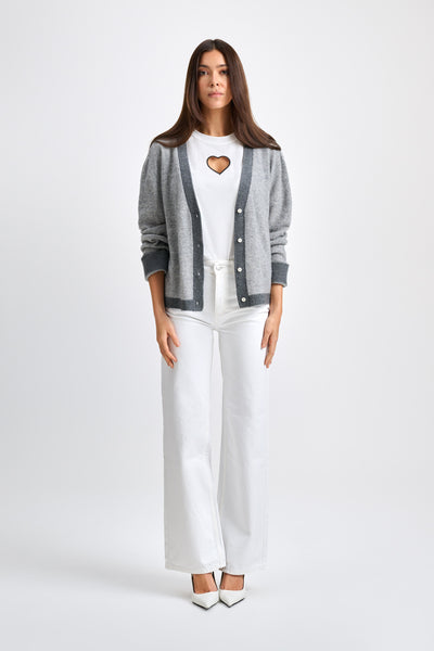 Colourblock Cardigan Grey & Grey