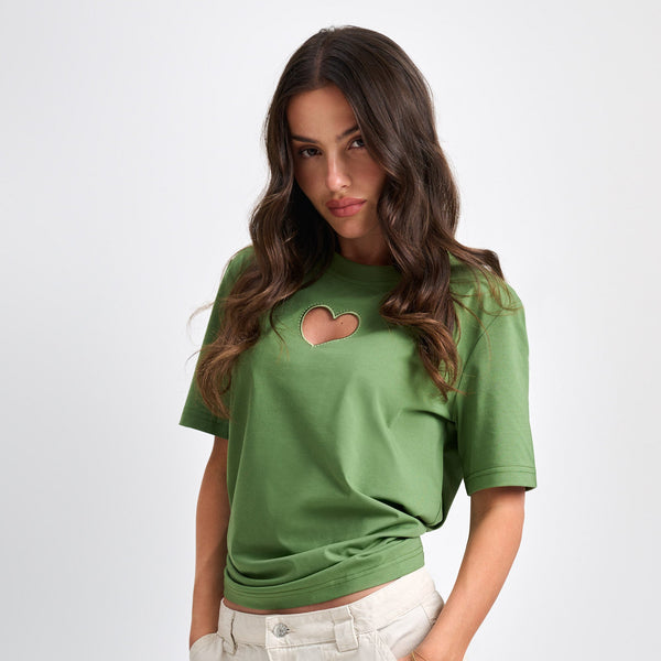 Heart T-shirt Green