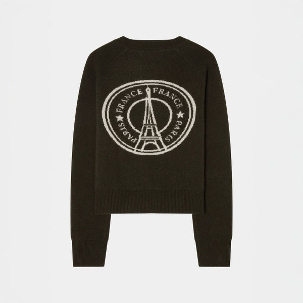 City Sweater - Paris Intarsia Green