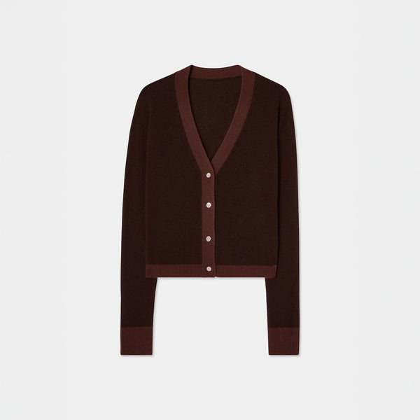 Colourblock Cardigan Brown & Brown