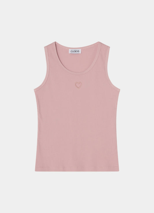Heart Tank Top Pink