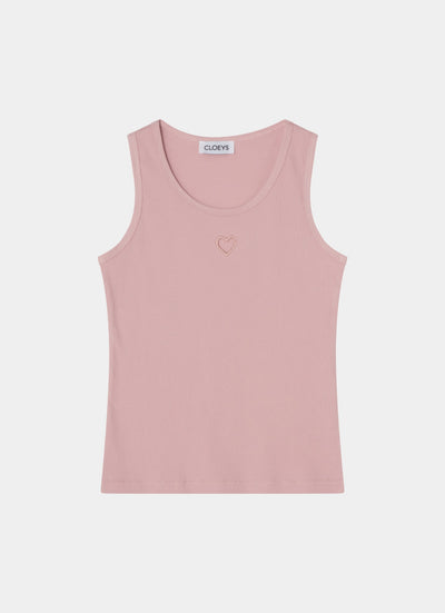 Heart Tank Top Pink