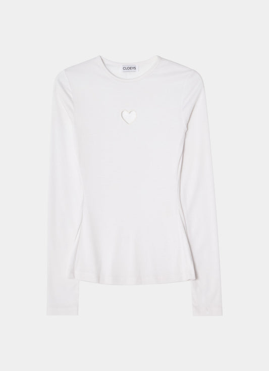 Tight long sleeve white