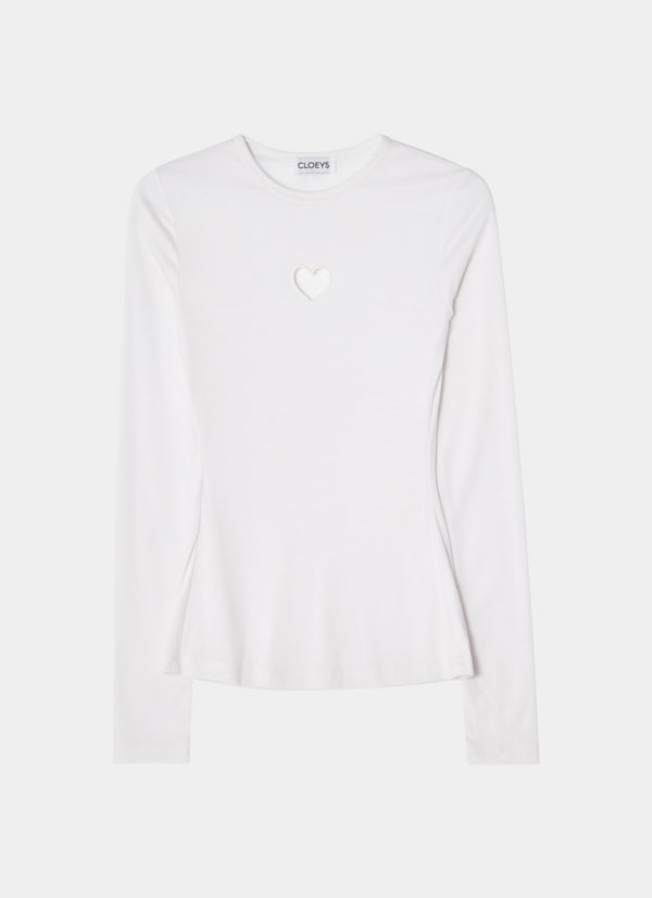 Tight long sleeve white