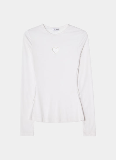Tight long sleeve white