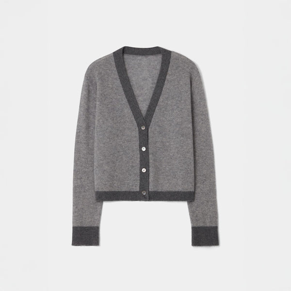 Colourblock Cardigan Grey & Grey