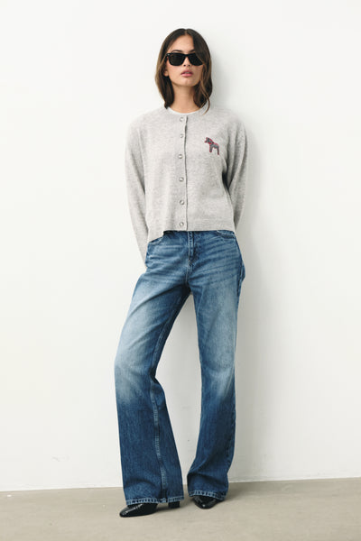Year Of The Horse cardigan grey - Cloud Grey