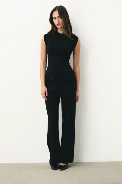 Knitted foldover pants