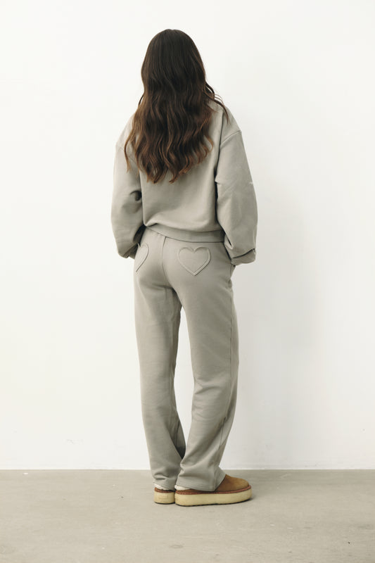 The heart pocket Sweatpants Sage