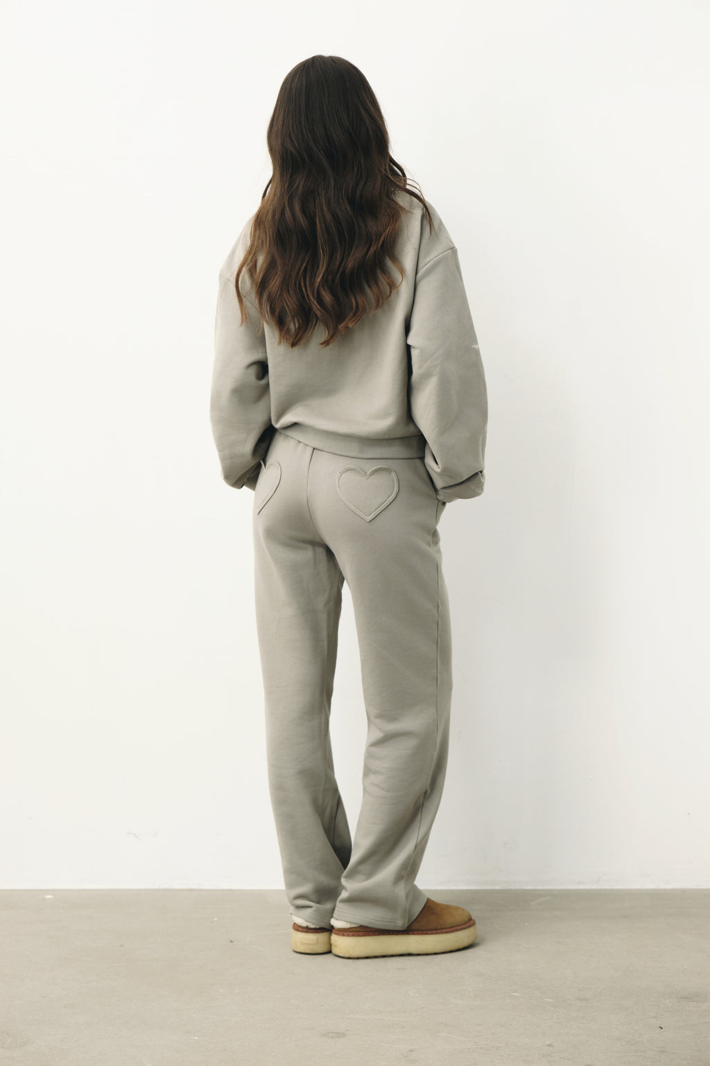 The heart pocket Sweatpants Sage