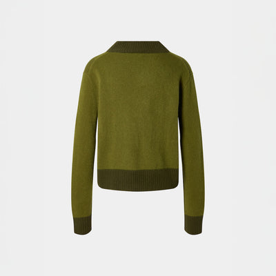 V-Neck Sweater Cashmere Green