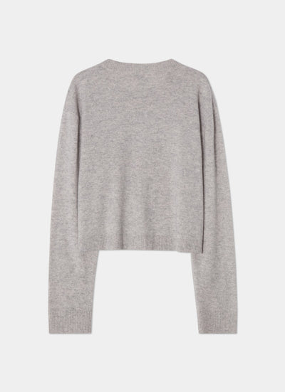 Intarsia-patch-cardigan-grey