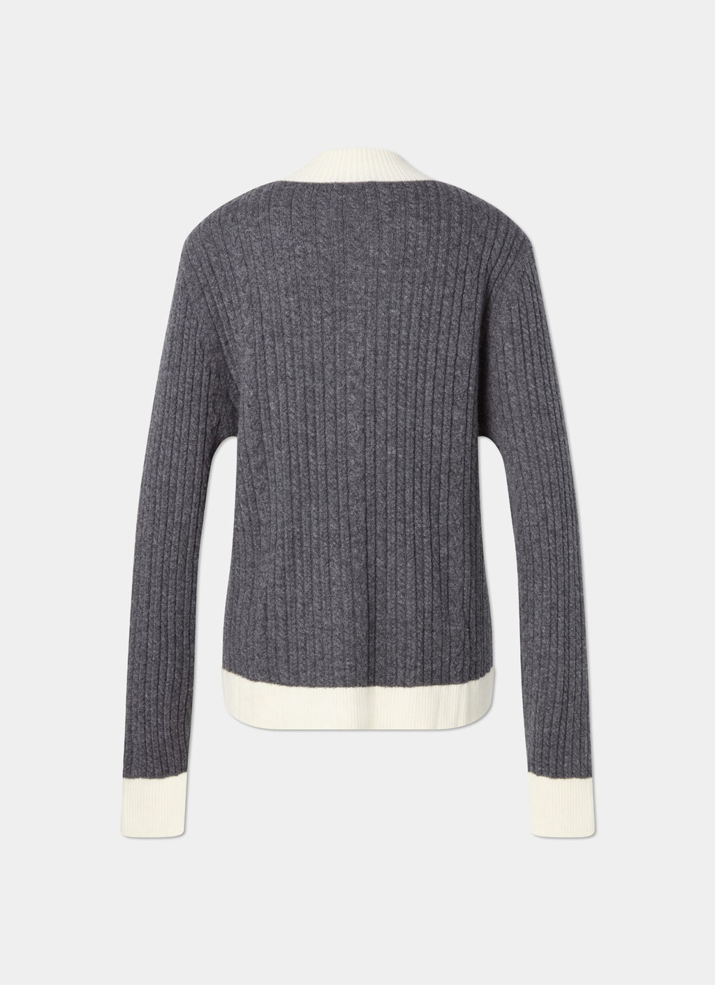 Cableknit Cardigan Grey
