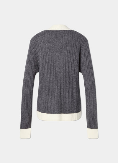 Cableknit Cardigan Grey