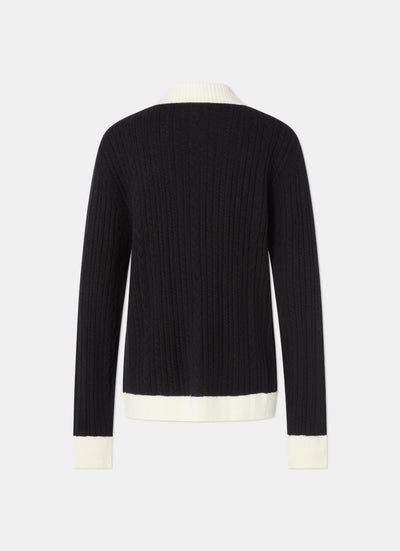 Cableknit Cardigan Black