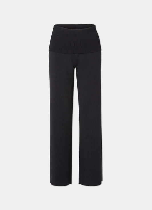 Knitted foldover pants