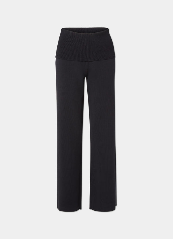 Knitted foldover pants