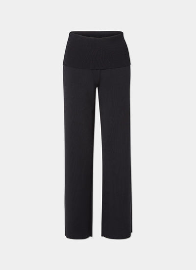 Knitted foldover pants