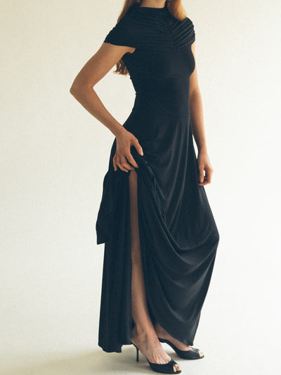 Draped dress black