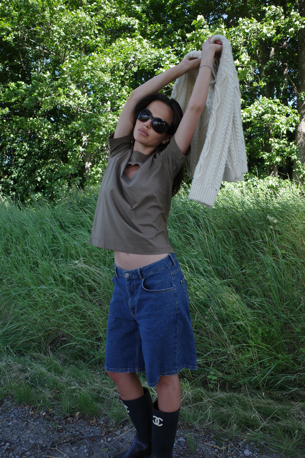 Heart T-shirt dark Green