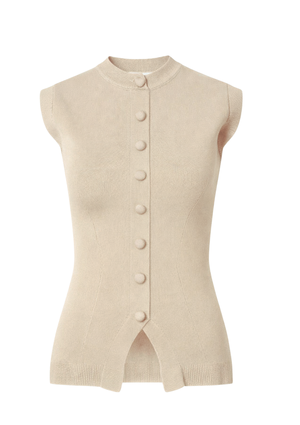 Knitted fitted top off white